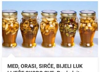 MED, ORASI, SIRĆE, BIJELI LUK LIJEČE SKORO SVE: Pogledajte Koliko Je Zdrava Ova Čudotvorna Kombinacija