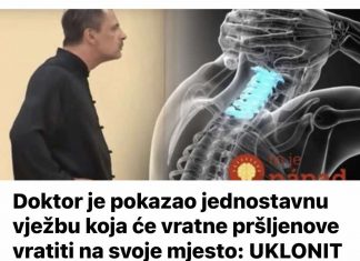 Doktor je pokazao jednostavnu vježbu koja će vratne pršljenove vratiti na svoje mjesto: UKLONIT ĆE I BOL I UMOR!