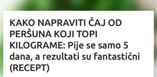 ČAJ OD PERŠUNA JE NAJBOLJI ZA MRŠAVLJENJE: Ali samo ako ga pijete OVAKO!