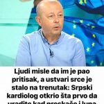 Ljudi misle da im je pao pritisak, A USTVARl lM JE SRCE STAL0: Poznati kardiolog otkrio šta prvo da uradite kad preskače i lupa