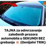 TAJNA za odmrzavanje zaleđenih prozora automobila u SEKUNDI….