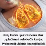 Ovaj kućni lijek rastvara sluz u plućima i oslobađa kašlja. Preko noći uklanja i čisti pluća od sluzi!