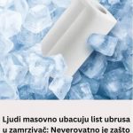 Ljudi masovno ubacuju list ubrusa u zamrzivač: Neverovatno je zašto to rade!