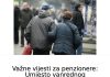 Važne vijesti za penzionere: Umjesto vanrednog povećanja, 0D SADA M0GUĆA 13. penzija