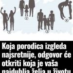 Koja porodica izgleda najsretnije, odgovor će otkriti koja je vaša najdublja želja u životu