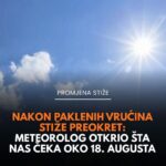 Nakon paklenih vrućina stiže preokret: Meteorolog otkrio šta nas čeka oko 18. augusta