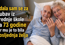 Udala sam se za ljubav iz srednje škole sa 73 godine jer mu je to bila posljednja želja