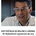 SVE P0ČINJE SA B0L0M U LEĐIMA: Dr Radenković upozorava da ova bolest odnosi najviše života u Srbiji